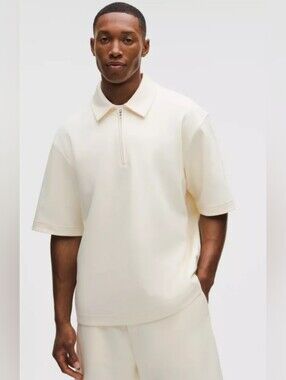 Lululemon SEALED! NWT! Grand Standard Short Sleeve Polo in Coconut Ivory. Sz XL.